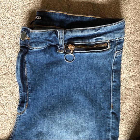 Fashion Nova 2X Boot Leg Jeans Zippered Pockets C - Picture 3 of 7